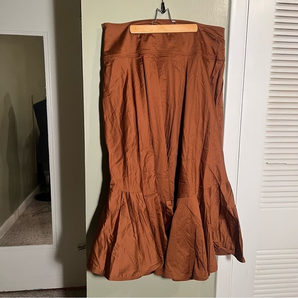 Farm Rio Caramel Ruffled Maxi Skirt A-Line XL - Picture 10 of 14